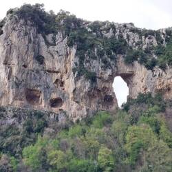 Montepertuso (pierced mountain) takes its name from this natural hole in the rock formation nearby