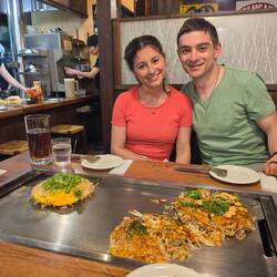 Okonomiyaki Essen im Nagataya