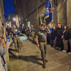 We think this is a local unit. No parade weapons here. They carried the real deal.