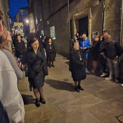 Women in black representing grief.