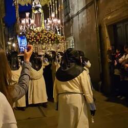 Maria. Her paso was quite large and hard to turn the corners in these narrow streets.