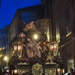 Christ being taken down from the cross.