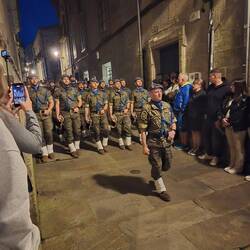 The military band. They also had gaietas, a type of Galician bagpipe.