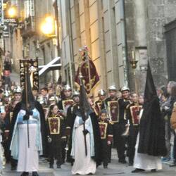 The procession begins.