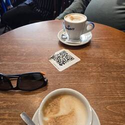 Coffee at a local bar on the way home.