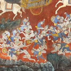 One of the battle scenes. Hard to tell whose the good guys