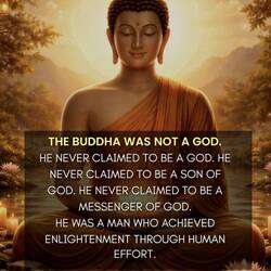 Er war ein Mann, der durch eigene Anstrengung die Erleuchtung erlangte