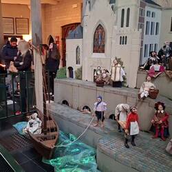 Diorama zu Maria+Josef+Jesus in Brüssel in der Nikolauskirche