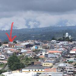 Unsere Dachwohnung aus der Ferne