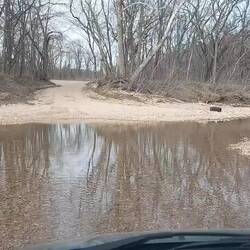 Beim Umweg war auch der Fluß im Weg, aber eher eine seichte Stelle mit Furt.