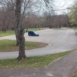 Glück gehabt, gerade noch ein Parkplatz bekommen an der Attraktion des Parks ...