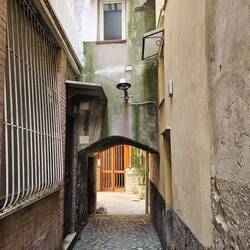 My bathroom is directly above the arch