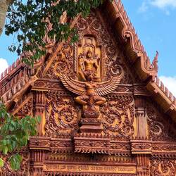 Our first entirely wooden wat. Tucked away in the middle of nowhere.
