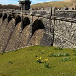 Craig Goch is the highest upstream of the series of dams in the Elan Valley and is often