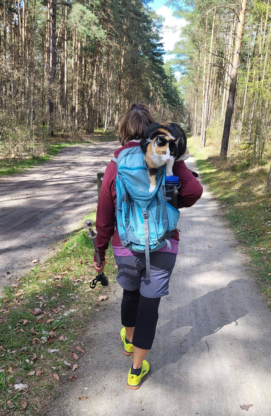 Leni probiert eine neue Stellung aus.