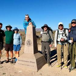 Wir waren heute sieben Personen, die gemeinsam losgewandert sind.