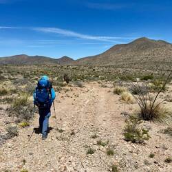 Loic inmitten der Wüstenlandschaft