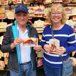 Family blessing left at the shrine