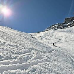 Der Schnee ist so richtig "pflodi" ...