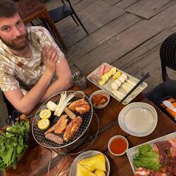 Dad BBQ'ed his eyes