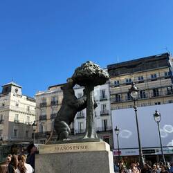 You'll see this bear and tree symbol throughout Madrid