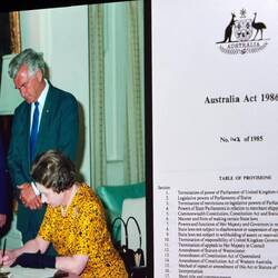 Independence- The Queen signed in 1986