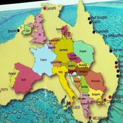 Europe size vs Australia