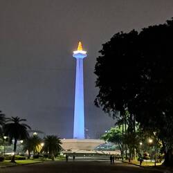 National Monument by night