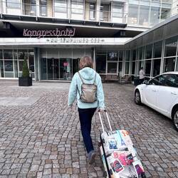 Ankunft im Hotel, wir unschwer zu erkennen ist...