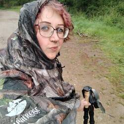 Mit Schnute dem Regen trotzen. Habe ja keine Wahl