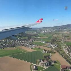 Endanflug auf Landebahn 14
