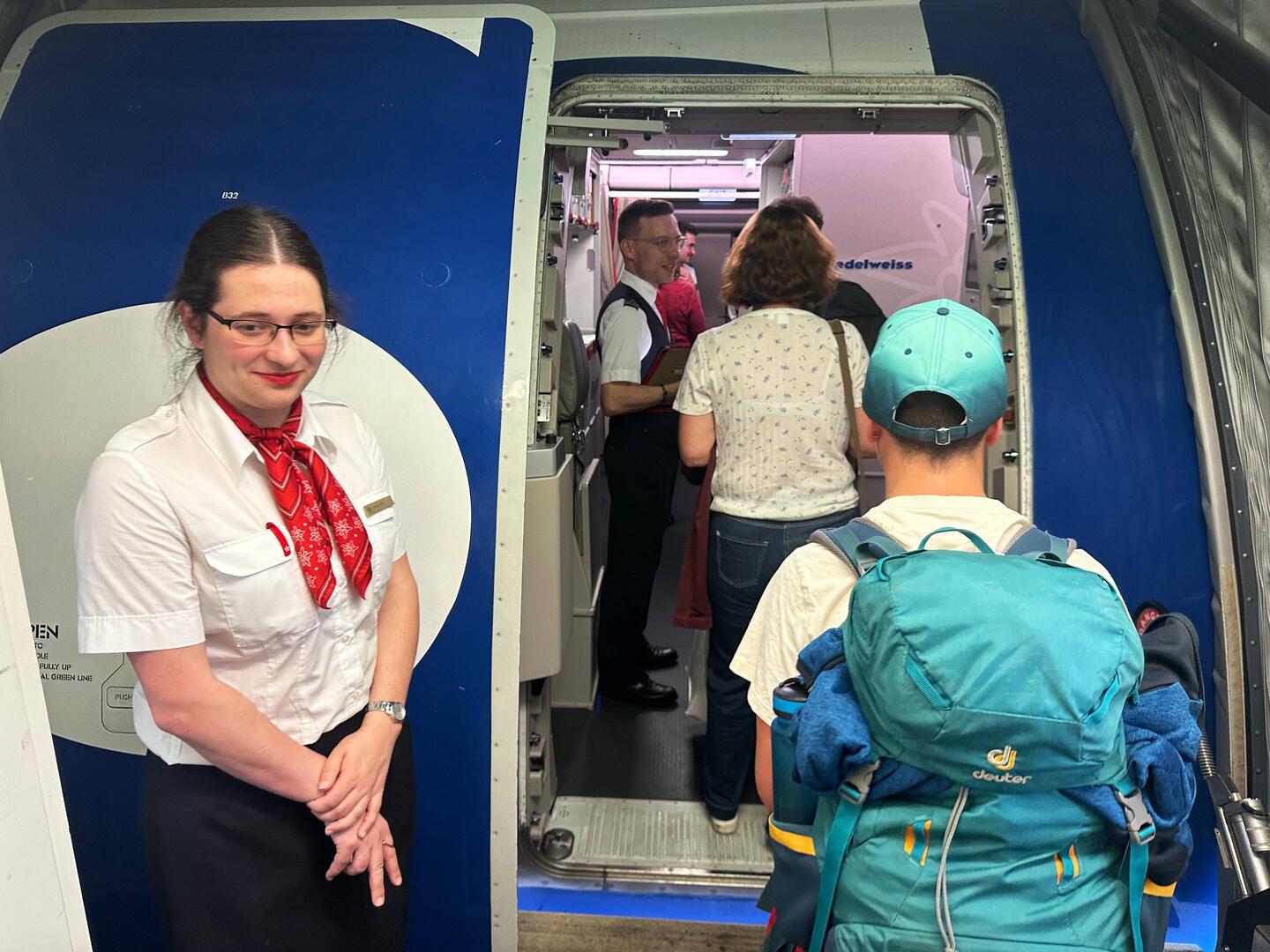 Boarding zum letzten Flug der Reise