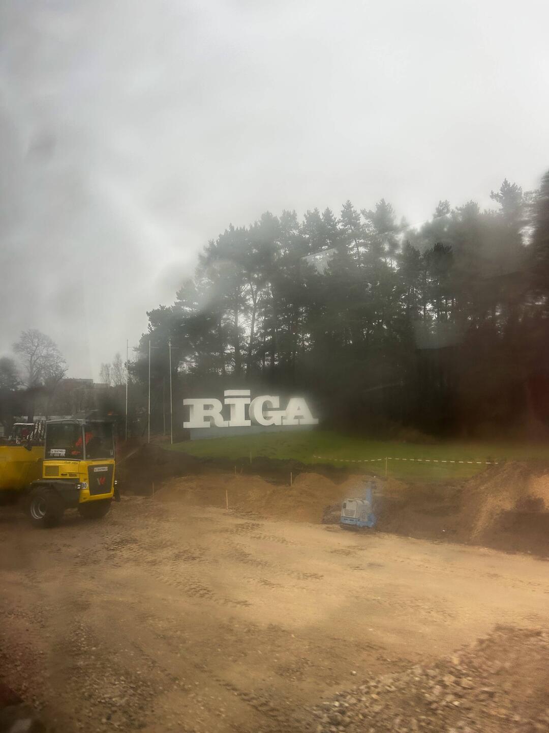 Riga sign outside of the city