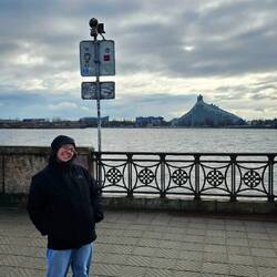 National library from over the river