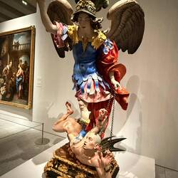 Female artist- she used her husband as the "model" for hell (devil figure).