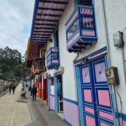 Bunte Häuser in der ,Calle Real'