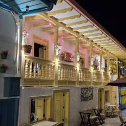 Auch das Café ist leer