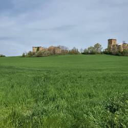 An abandoned church and monastery complex on my way up the hill.