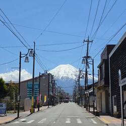 Shopping Strasse mit Mt. Fuji