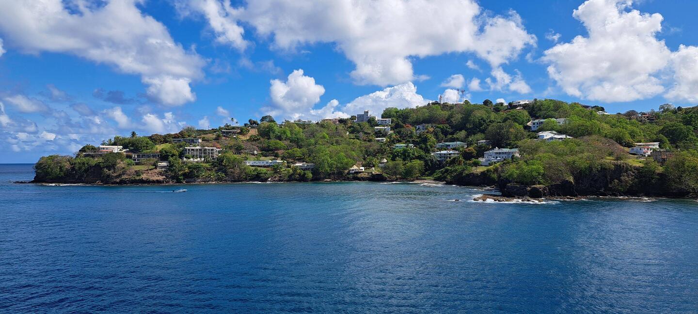 Approaching the island.
