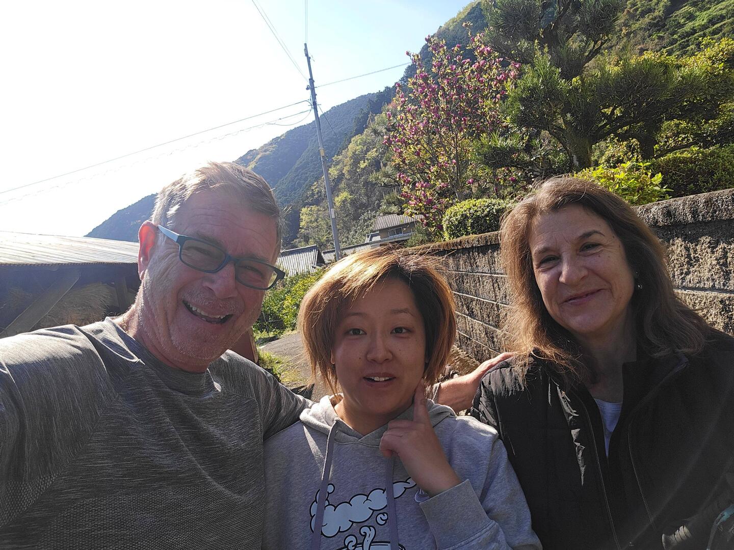 Saying good bye to our host