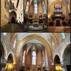 In die Kirche ging es wg Bauarbeiten nur durch den Seiteneingang