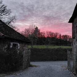 Sunset through the gates