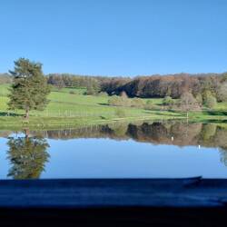 Perfect reflection from the restaurant terrace, where we dined