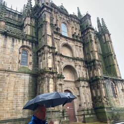 Kathedrale von Plasencia. Es schüttet den ganzen Tag. Daher ist leider keine Stadterkundung möglich.