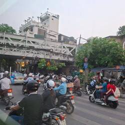 Fahrt durch Hanoi zur Rushour