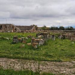 The amphitheater and ruins