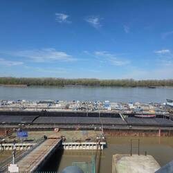 It's the Danube River with Romania on the other bank.