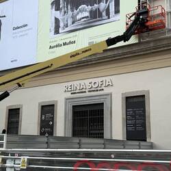The Reina Sophia is undergoing renovations- note fun exterior glass elevator.