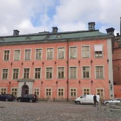 Auf Riddarholmen verschwimmen Stadthäuser und Paläste